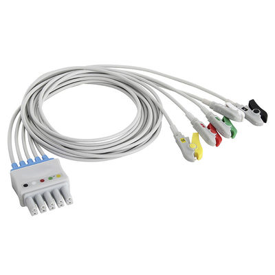 S-iemens Drager ECG Leadwires 5956359 MP03414 Set 5 Lead Grabber Clip To Dual 5 Pin Connector