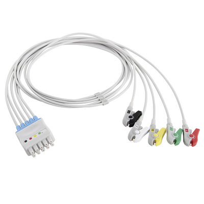 Un poco 2500 8000 solari dei Leadwires 412681-001 GE di Marquette ECG di sanità di GE clip di IEC di 5 cavi