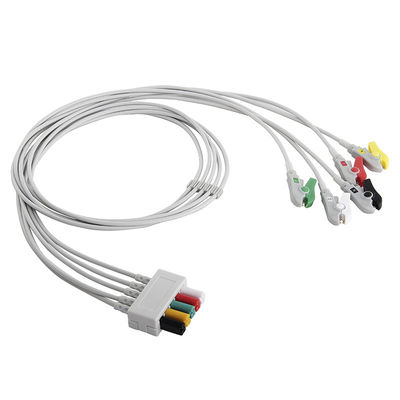 Leadwires di Mindray Datascope ECG 0012-00-1514-03 5 filo di piombo della clip ECG dell'arraffone del cavo