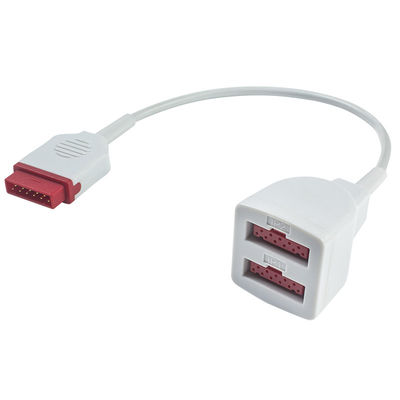 GE Marquette 	Cavo di estensione doppio del trasduttore 2103966-001 11pin del cavo 2005772-001 dell'adattatore di IBP