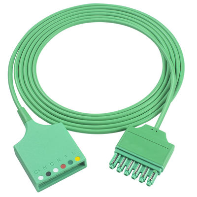 Cavo adattatore per elettrocardiografo Sie-me-ns Draeger MS16256 a 6 derivazioni, cavo di prolunga per elettrocardiografo Drager con connettore a pin singolo