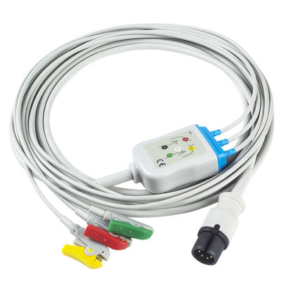 Cavo del fermaglio di IEC del cavo di AAMI 6Pin ECG e del cavo dei Leadwires 3 ECG