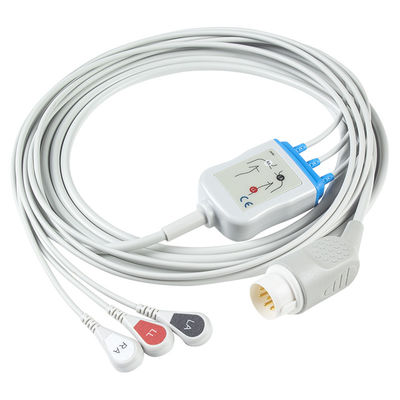 Cavo della rottura ECG dei cavi e dei Leadwires 3Lead M1735A di P-hilips 8Pin ECG