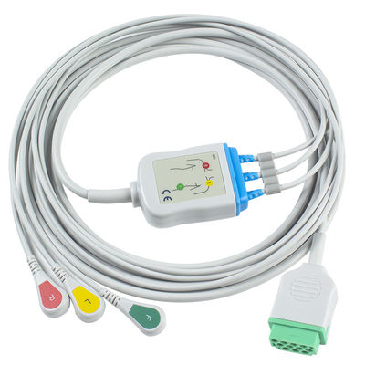 GE Marquette 2021141-002 2001292-001 cavi del connettore ECG della rottura 11pin di IEC del cavo dei cavi e dei Leadwires 3 di ECG