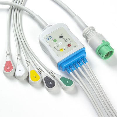 Mindray Datascope 040-000963-00 cavi di EA6252B ECG e connettori ECG dei Leadwires 12pin cabla la rottura di IEC di 5 cavi