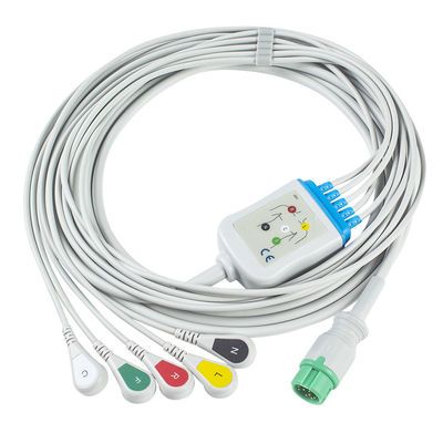 Mindray Datascope 040-000963-00 cavi di EA6252B ECG e connettori ECG dei Leadwires 12pin cabla la rottura di IEC di 5 cavi