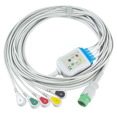 Cavo di Pin Connector ECG della clip 12 di IEC del cavo di Mennen ECG e del cavo dei Leadwires 5