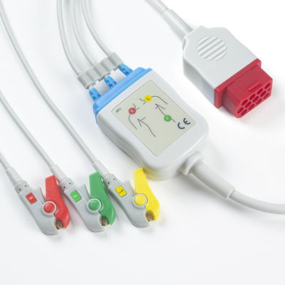 I nuovi BM3 BM5 ECG cavi di Bionet e Leadwires 12 Pin Connector ECG cablano la clip dell'arraffone di IEC di 3 cavi
