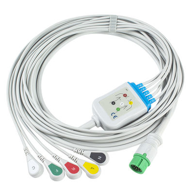 Cavo di Pin Connector ECG della clip 12 di IEC del cavo e dei Leadwires 5Lead di Comen ECG