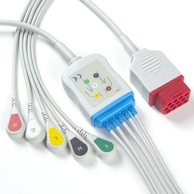 I nuovi BM3 BM5 BM7 5 cavi e Leadwires del cavo ECG di Bionet rompono il perno di IEC 12 del cavo di ECG