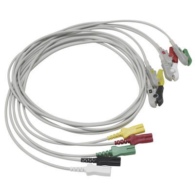 Il tipo dell'arraffone della rottura del cavo dei Leadwires 5 di LL ECG si raddoppia Pin AAMI 6 PIN Bionet Datex Siemens GE-Hellige Kontron