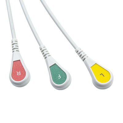 Hellige Cable ECG compatibile a connessione diretta e fili di conduzione per 3Lead IEC Snap
