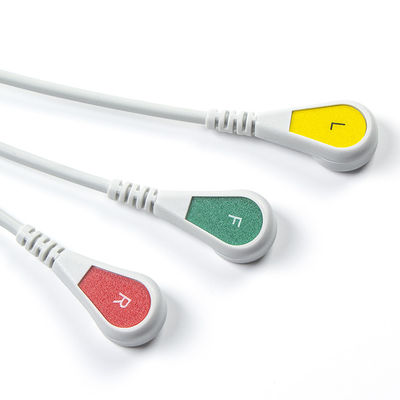 Hellige Cable ECG compatibile a connessione diretta e fili di conduzione per 3Lead IEC Snap