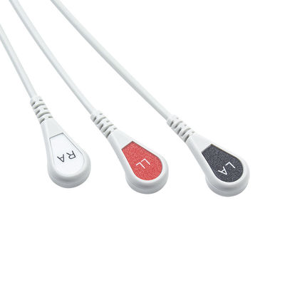 Per Nihon Kohden Cable ECG compatibile a connessione diretta e fili a piombo 3Lead AHA Snap