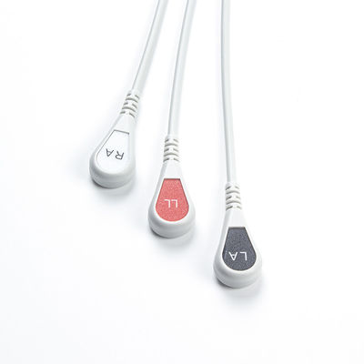 Per Nihon Kohden Cable ECG compatibile a connessione diretta e fili a piombo 3Lead AHA Snap