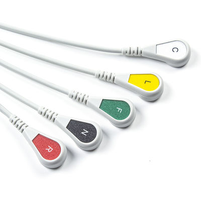 Compatibile con Siemens Drager 5 Lead Iec Snap Ecg Lead Cable / Ecg Lead Wire Set