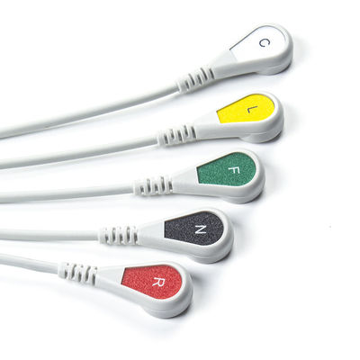 Compatibile con Siemens Drager 5 Lead Iec Snap Ecg Lead Cable / Ecg Lead Wire Set