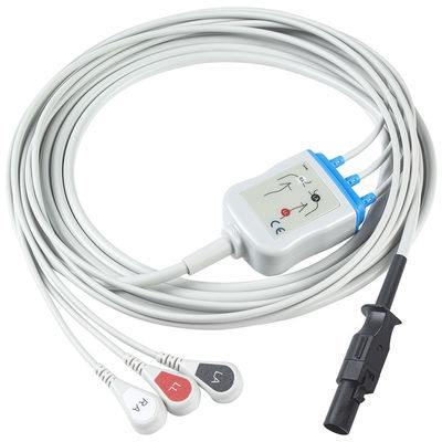 Per Welch Allyn compatibile Aha Iec ECG cavo 008-0880-00 3 Lead Aha Snap