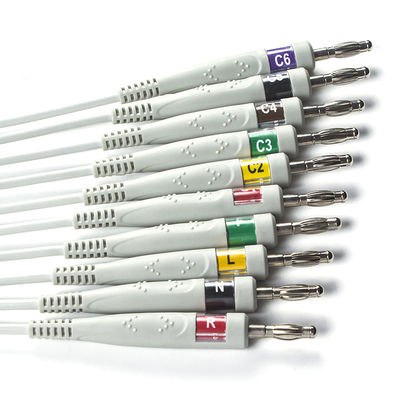 Cavo di elettrocardiogramma di Q-sforzo 60-00181-01 di Mortara 60-00180-01 e banana 4,0 di IEC di Pin dei Leadwires 12