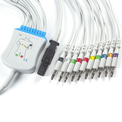 Cavo di elettrocardiogramma di Q-sforzo 60-00181-01 di Mortara 60-00180-01 e banana 4,0 di IEC di Pin dei Leadwires 12