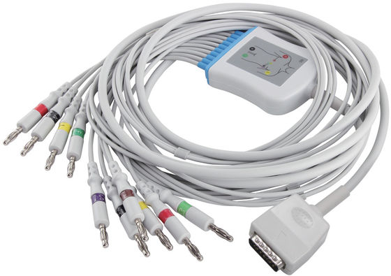 Cavo di elettrocardiogramma di Q-sforzo ECG del cavo di elettrocardiogramma di Nihon Kohden 45502-NK per 5151A 5403A BSM-6501A ed il connettore della banana di IEC 4,0 dei Leadwires