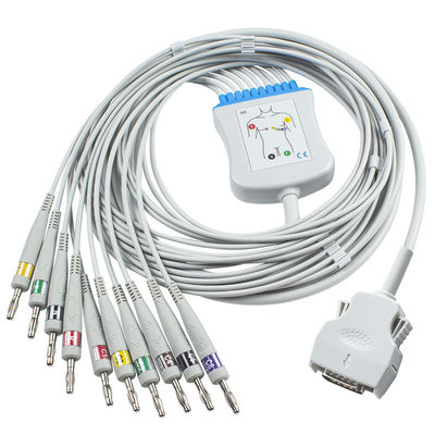 L'elettrocardiogramma connessione diretta di Mortara cabla il cavo di 9293-021-50 ECG per ELI 100, ELI 200, la banana 4,0 di ELI 50