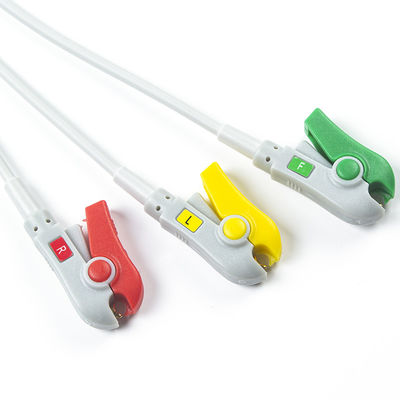 Per il cavo ECG di Biolight Q3 Per il cavo ECG di Biolight Q5 A QS Serie 3 Lead IEC Grabber In Oximax Tech