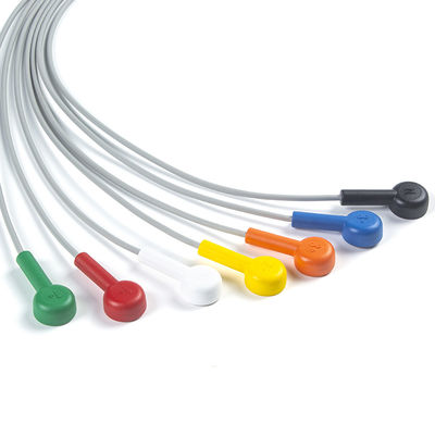 Leadwire Set 7 Leadwire ECG GE SEER 1000 3canali IEC Snap Compatibile per GE SEER 1000