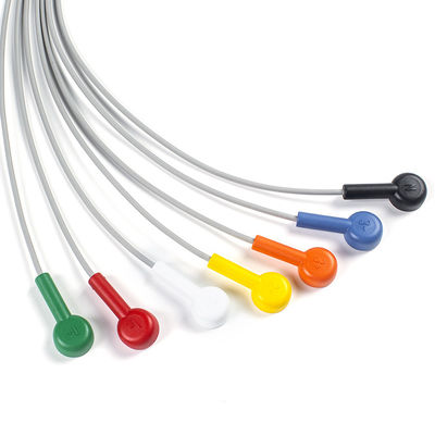 Leadwire Set 7 Leadwire ECG GE SEER 1000 3canali IEC Snap Compatibile per GE SEER 1000