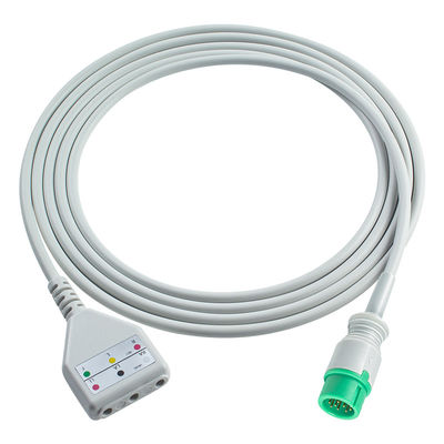 Cavo per trunk ECG a 12 pin Mindray Datascope Cavo a 3 conduttori stile Din 1,30 M