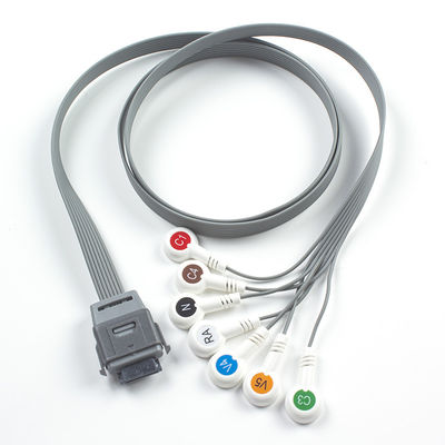7Lead ECG Holter Cable TPU Materiale IEC Snap Compatibile per Edan Biomedical Instrument