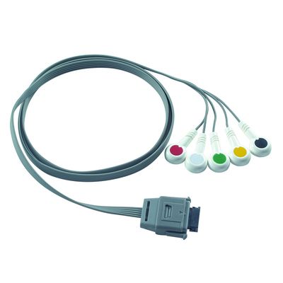 TPU Edan 5Lead ECG Holter Cable IEC Snap Shelf Life 24 mesi per gli strumenti biomedici