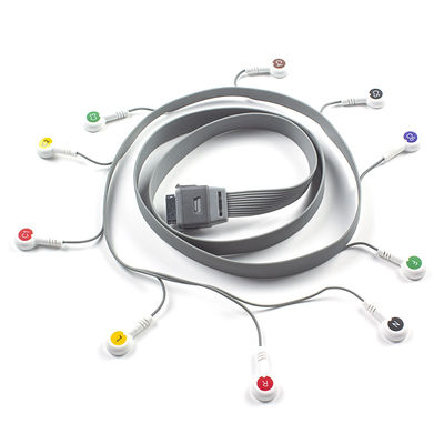 Cable Holter per ECG a piombo grigio 10 compatibile con Edan Biomedical Instrument IEC Snap