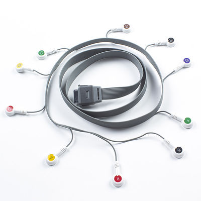 Cable Holter per ECG a piombo grigio 10 compatibile con Edan Biomedical Instrument IEC Snap