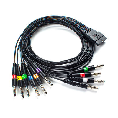 TPU 10 Cable ECG del paziente di piombo Banana End per Schiller FT-1 2.400331 MS-12 Cable ECG blu