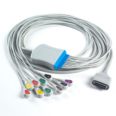 EDAN Dx12 10Lead ECG Holter Cable Snap 2.2M Cavo tronco e fili di piombo Lunghezza 0.8/1.2M