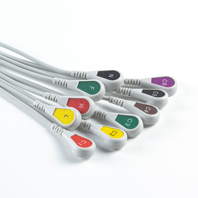 EDAN Dx12 10Lead ECG Holter Cable Snap 2.2M Cavo tronco e fili di piombo Lunghezza 0.8/1.2M