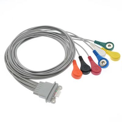 Compatibile con Schiller Medilog AR12 Plus ECG Holter Cable 7Lead IEC Snap AR4 Plus FD5