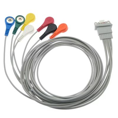 Compatibile con Schiller Medilog AR12 Plus ECG Holter Cable 7Lead IEC Snap AR4 Plus FD5