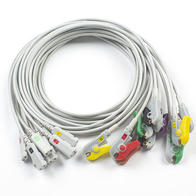 Piombo per ECG confezionato Compatibile con il cavo diagnostico per ECG senza lattice 10Lead IEC Grabber