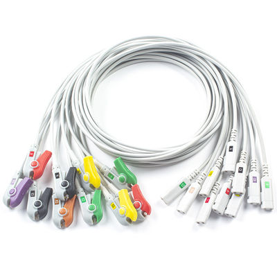 Piombo per ECG confezionato Compatibile con il cavo diagnostico per ECG senza lattice 10Lead IEC Grabber