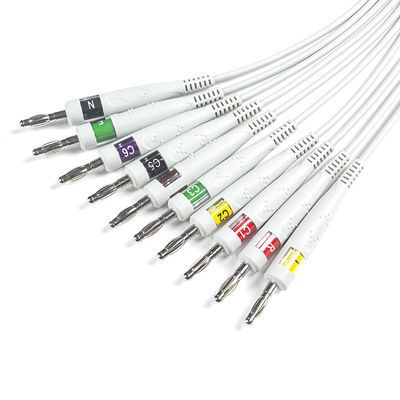 Cable diagnostico ECG GE compatibile 10Lead IEC Banana per GE AM4, AM5, CASE 12, CASE 15, CASE 16,CENTRA MAC12