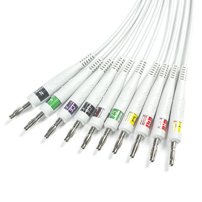 Cable diagnostico ECG GE compatibile 10Lead IEC Banana per GE AM4, AM5, CASE 12, CASE 15, CASE 16,CENTRA MAC12