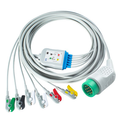 Compatibile Medtronic Lifepak 20e 6Lead ECG Cable IEC Grabber per per Lifepak 12 20e 15 120