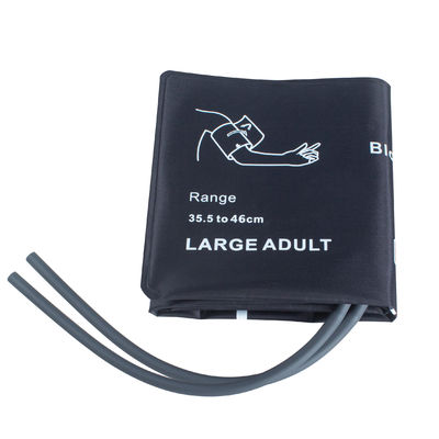 Doppio tubo Grande Adult NIBP Manche senza vesciche 35.5-46cm Manche di nylon
