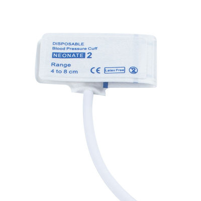 Neonato monouso NIBP Cuff Single Tube senza lattice Dimensione 2 4-8cm