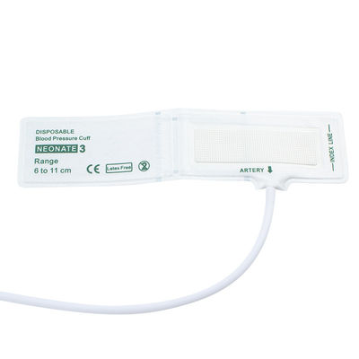 Tubo singolo Dimensione 3 6-11cm Disposable Neonate NIBP Cuff Durata di conservazione 24 mesi