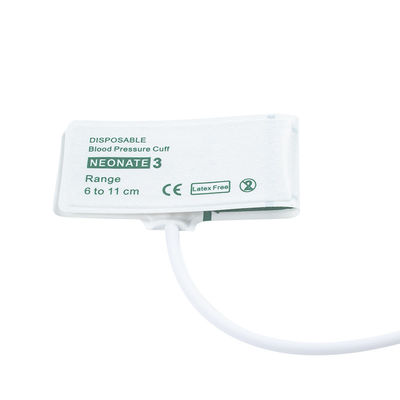 Tubo singolo Dimensione 3 6-11cm Disposable Neonate NIBP Cuff Durata di conservazione 24 mesi