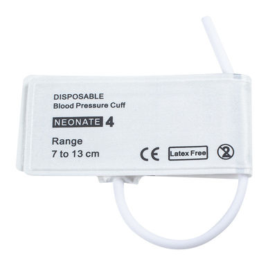 Single Tube Size 4 Disposable Neonatal NIBP Cuff 7-13cm per uso medico