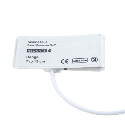 Single Tube Size 4 Disposable Neonatal NIBP Cuff 7-13cm per uso medico